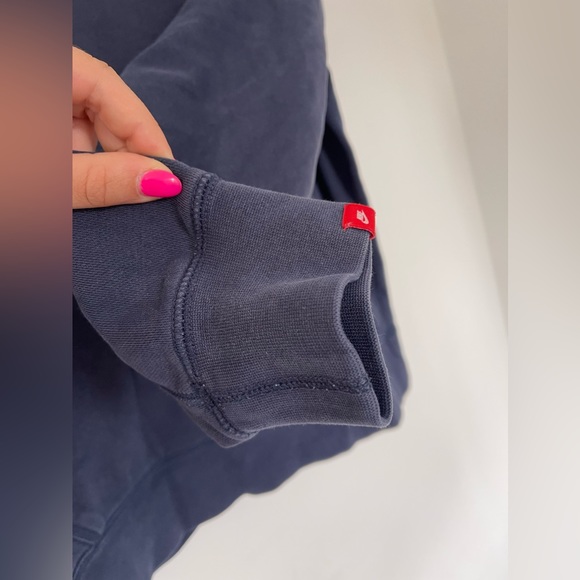 Nike Sportswear Club Overhead Hoodie Swoosh Embroidered Gym Y2k Navy Large Basic - Picture 5 of 9